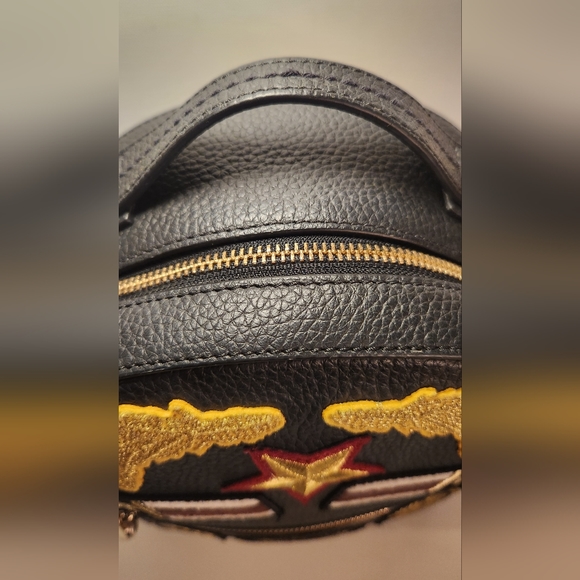 Henri bendel Black Military backpack with patch detail - Picture 4 of 12